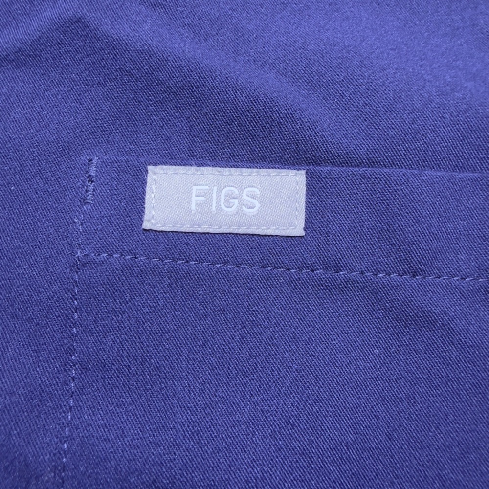 FIGS Mens Chisec Three-Pocket Scrub Top Navy Blue V-Neck TM3000 Small - Picture 3 of 9